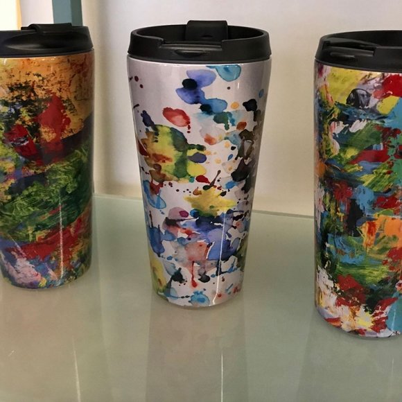 15 oz. Travel Cup Featuring Artwork of Noora Elkoussy, HOME - Picture 3 of 3